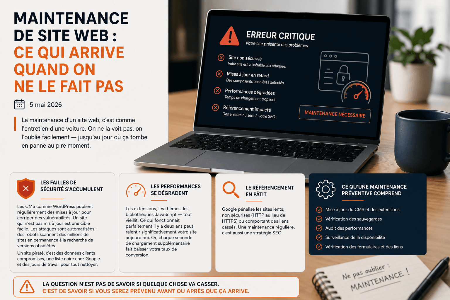 Maintenance de site web : ce qui arrive quand on ne le fait pas
